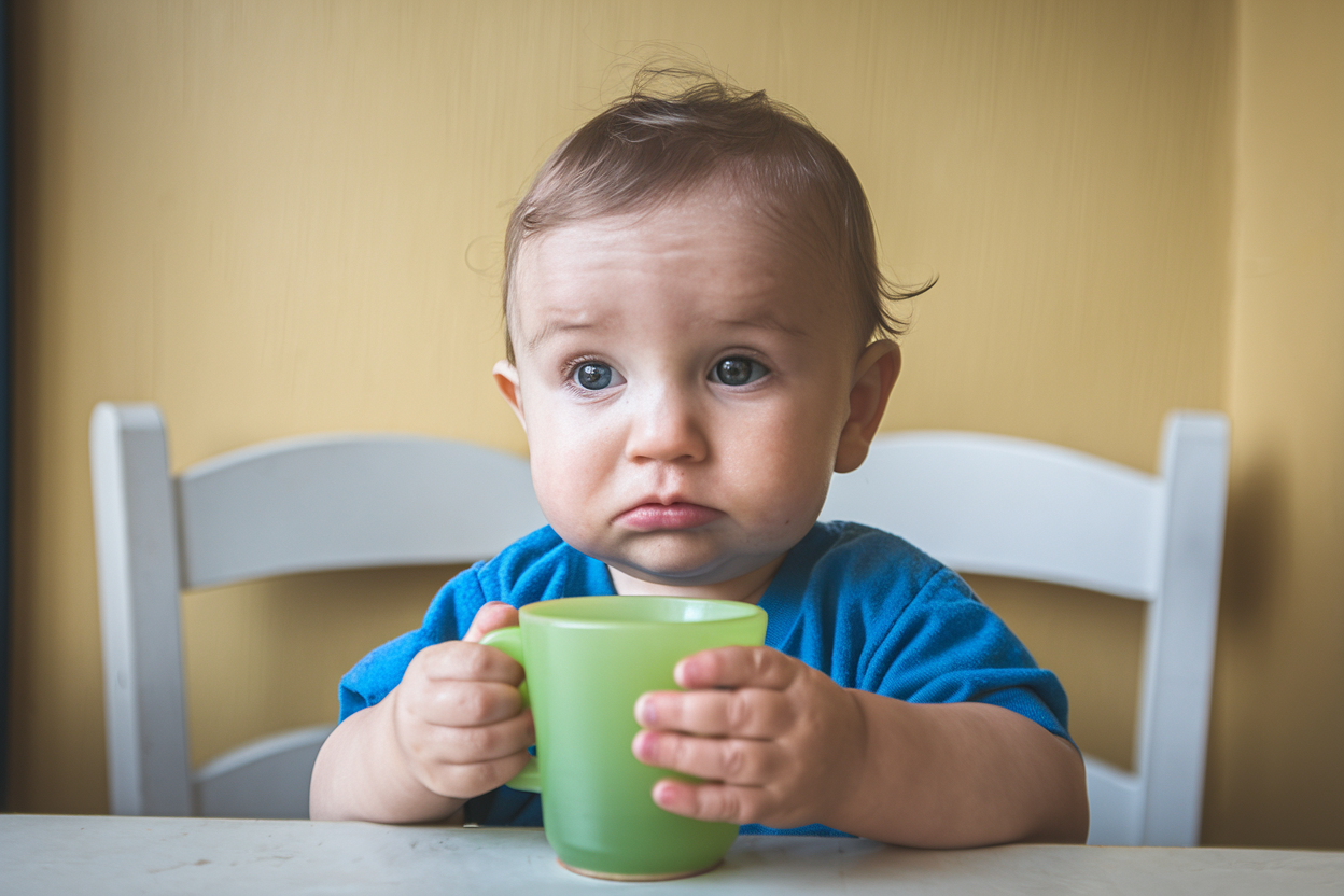 Toddler refusing to use a green cup